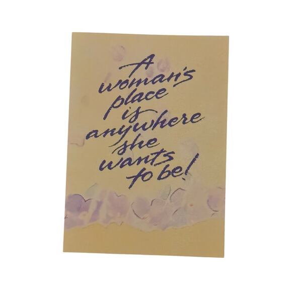 Vintage American Greetings Feminist Note Cards Set of 5 “A Woman’s Place” Quote - Picture 2 of 7